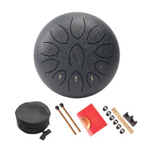 11 Note Steel Tongue Drum Small Healing Drum Portable Handpans Drum for Yoga Navy blue