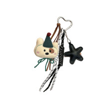 Sweet Plush Bear Bag Pendant Soft Bags Charm GIft Great for Girls and Students beige puppy
