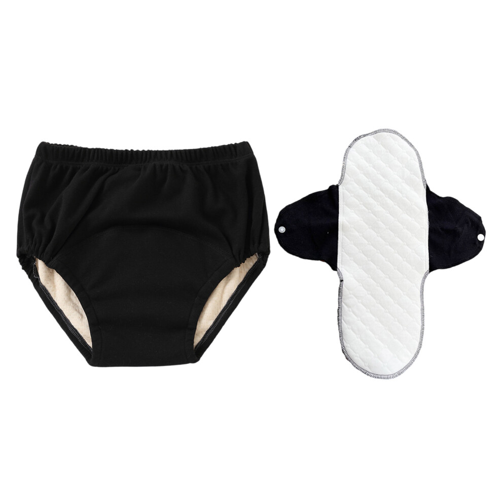 Breathable Washable Incontinence Underwear High Absorbency Black diapers Diaper XL