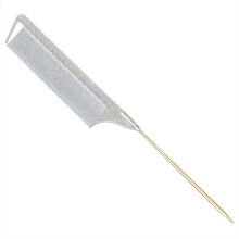 Portable Tail Comb Styling Tool with Practical Steel Needle For Easy Sectioning Gold