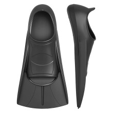 Swim Training Fins Travel Size Flippers Training Short Flippers for Kids Adult Black M