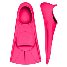 Professional Silicone Swimming Fins Travel Size Flippers Short Snorkeling Fins Red L