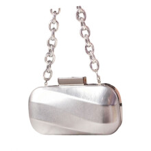 Stylish Black Prom Event Bag Shoulder Bags PU Evening Purse Wedding Guest Bags Silver