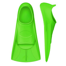 Professional Silicone Swimming Fins Travel Size Flippers Short Fluorescent Green XL