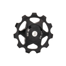 Bicycles Rear Derailleur Pulley, 11T Metal Bearing Aluminum Alloy Pulley Wheel Black