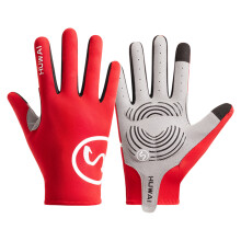 Mountain Bike Gloves Touchscreens Biking Gloves Antislip Sports Cycling Gloves Red M