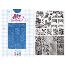 Nail Art Stamping Plate Nail Stamp Template Plates Flower Manicures Images Plate EF01