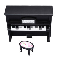 1:12 Dollhouses Piano Decorations Toy Figure Furniture Girls Pretend Playset Black