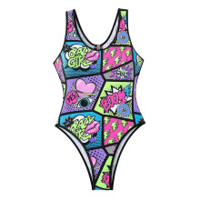 Women 1 Piece Swimming Costume Monokini Swimsuit Scooped Neck Bathing Suit L