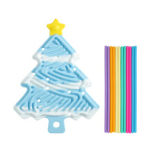 Sensory Activity Board Colorful Stick Calm Down Toy for Children Cute Toy Blue and white