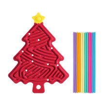 Creative Sensory Activity Board Colorful Sticks Novelty Gag Toy for Toddlers Red