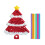 Creative Christmas Tree Double Sided Pad Stick Toy Hand Exercise Red and white 1