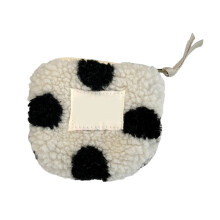 Soft Plush Coin Pouch With Secure Zippers Cute Lipstick Case For Everyday Use  E