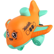 Toddler Inertia Driven Aircraft Toy Safety Plastic Car Toy for Early Learning Orange