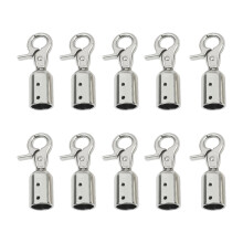 Metal Bag Buckles for Bag Straps Cord Lock Stopper Handbag Belt Hanger Connector Silver 10