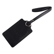 PU Luggage Label for Multiple Transport Modes Features Adjustable Attachmen Black