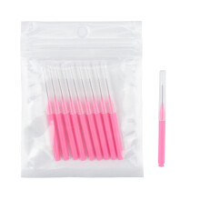 10Pcs Interdental Brush Toothpick Tooth Cleaning Tools Brace Brush for Cleaner Light pink