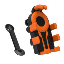 Shockproofed Cycling Phone Mount Nonslip Handlebars Clamp Cycling Gear Black Orange A