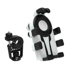 Regulable Bicycles Phone Holder Shockproofed Flexible Bike Phone Stand Black White B