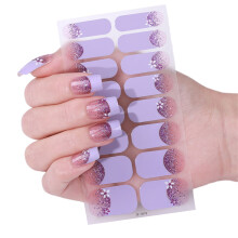 Nails Polish Wraps Gels Nail Strips French Tip Nail Art Sticker for Woman Girl ZE0818