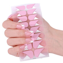 Nails Polish Wraps Gels Nail Strips French Tip Nail Art Sticker for Woman Girl ZE0810