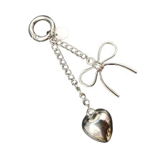 Sophisticated Heart Bowknot Keychain Bag Pendant for Elevating Everyday Style
