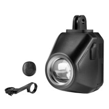 Remote Control Bike Front Light Wireless Remote Cycling Light Bright Flashlight Black
