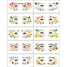 10pcs Holiday Face Tatoos Stickers For Family Gatherings Christmas Theme Event A series