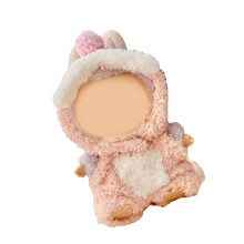Plush Dinosaur Outfit For 17cm Anime Figure Doll Dressingup Creative Doll Suit Pink
