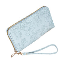 Woman Long Wallets with Card Slots Large Capacity Purse Korean Styles Wallet Blue