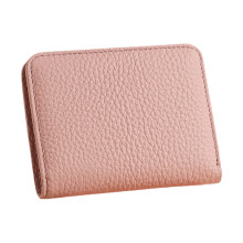 Stylish Blocking Safe Leather Wallet For Modern Women Short Wallets Coin Purse Pink