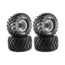 Beadlock Wheel Tires Rubber Wheel Supplies for Car Toy Remote Control Crawlers White