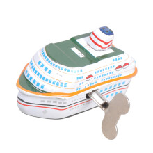 Collectible Vintage Cruise Ship Toy Iron Wind Up Figurine for Kids and Parties
