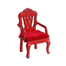 Educational Doll House Chair Miniatures Vintage Zakka Toy Pretend Play Toy Red