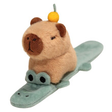 Capybara Shape Toy Orange Plush Bracelet for Children School Class Prize