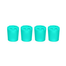 4pcs End Protector Caps Rod Butt Cushion Universal Handle End Protective Cover Blue S
