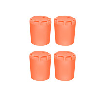 Elastic Handle End Protective Cover Rod Butt Cushion Universal Tail Protector Orange M