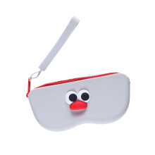Dustproof Eyeglasses Box Portable Waterproofs Drop Resistant Glasses Case Gray big mouth