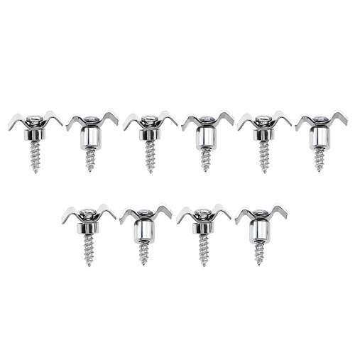 10lots String Retainers Guides Metal Guitar Roller String Retainers Trees Guide Silver