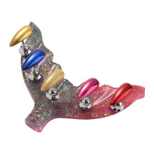 Fish Tail Nail Art Display Stand Magnetic Nail Tips Practice Holder Stand Gifts 07