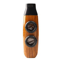 Small Kazoo Instrument Double Membrane Kazoo Portable Double Flutes Hole Wood grain color