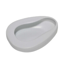 Portable Easy Clean Plastic Bed Pan Plastic Heavy Duty Bedpan for Elderly Female White