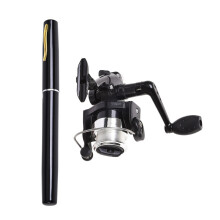 Fishing Rod and Reel Set, Pen Style Fishing Rod with Reel Set for Ice Fishing Black