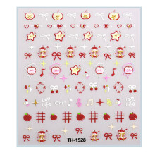 Cute Nail Art Stickers with Lips and Heart Designs for Creative Nail Decoration 01style