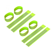 8Pcs Reflective Running Armbands Wristband for Night Walking Cycling Running