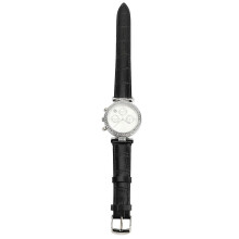 Women Watch Rhinestone Decoration Waterproof Leather Strap Round Dial Mechanical Watch for Outdoor Dating Travel