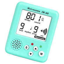 Metronome Small Sports Running Metronome Professional Clip on LCD Digital Surfing Green