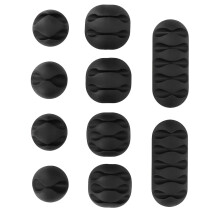 10pcs Cable Clip Cord Organizer Self Adhesive Wire Management for Home Office Beauty Equipment Desk Data LinesBlack