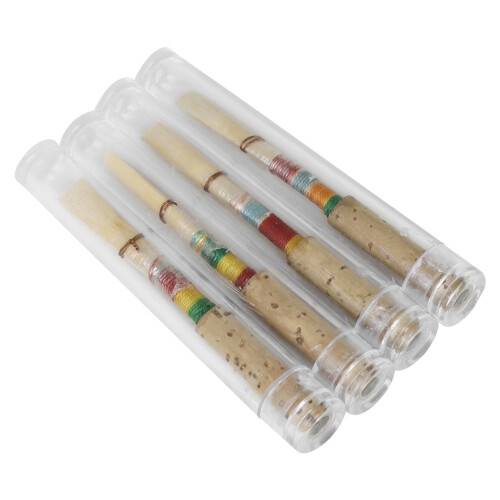 4Pcs Medium Soft Oboe Reed Handmade Oboe Reed with Clear Plastic Storage Box