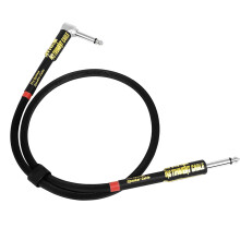 Noiseless Lead Guitar Cable 6.35mm 1/4inch Guitar Lead Right Angle Guitar Cable 90cm